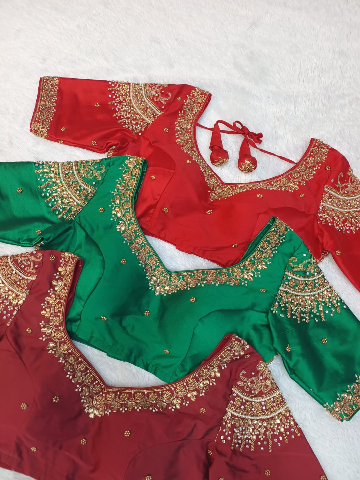 Stone Embellished Partywear Blouse